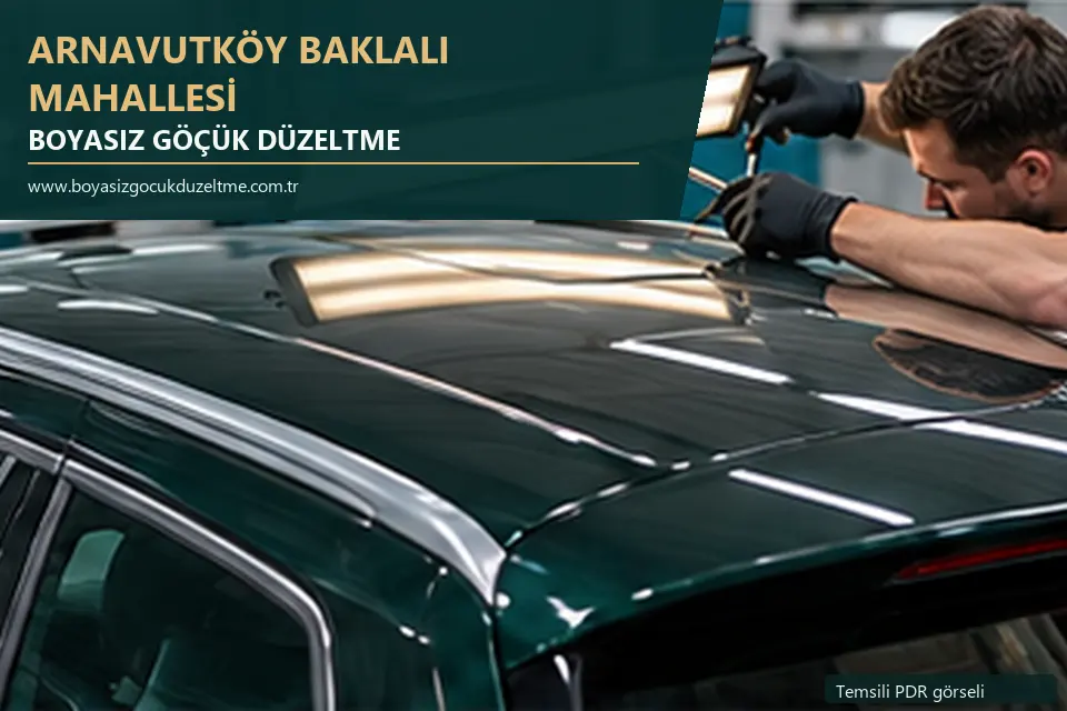 Arnavutköy Baklalı Mahallesi sabit nokta ve mobil PDR randevusunu anlatan temsili otomobil hizmeti görseli