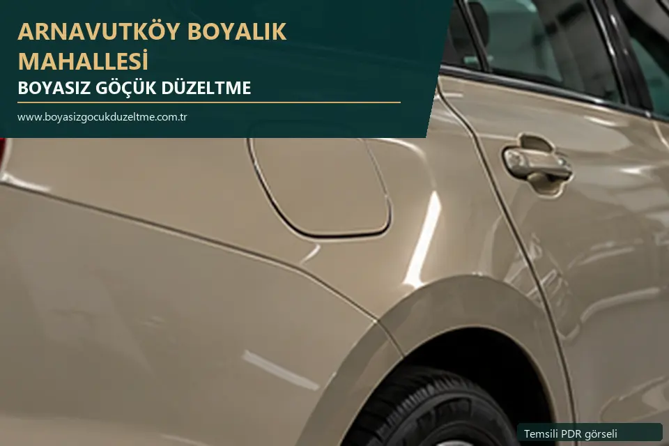 Arnavutköy Boyalık Mahallesi sabit nokta ve mobil PDR randevusunu anlatan temsili otomobil hizmeti görseli