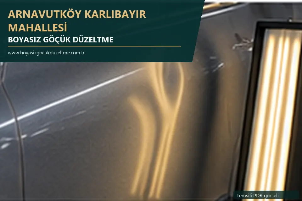 Arnavutköy Karlıbayır Mahallesi sabit nokta ve mobil PDR randevusunu anlatan temsili otomobil hizmeti görseli