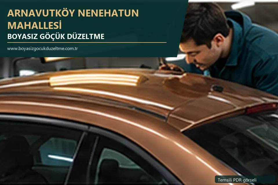 Arnavutköy Nenehatun Mahallesi sabit nokta ve mobil PDR randevusunu anlatan temsili otomobil hizmeti görseli