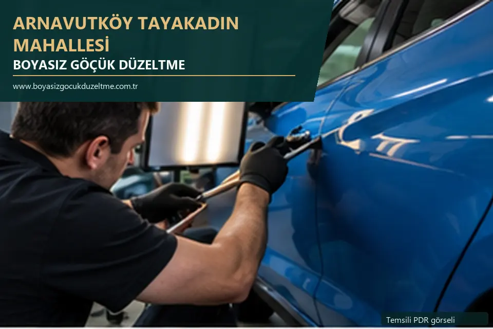 Arnavutköy Tayakadın Mahallesi sabit nokta ve mobil PDR randevusunu anlatan temsili otomobil hizmeti görseli