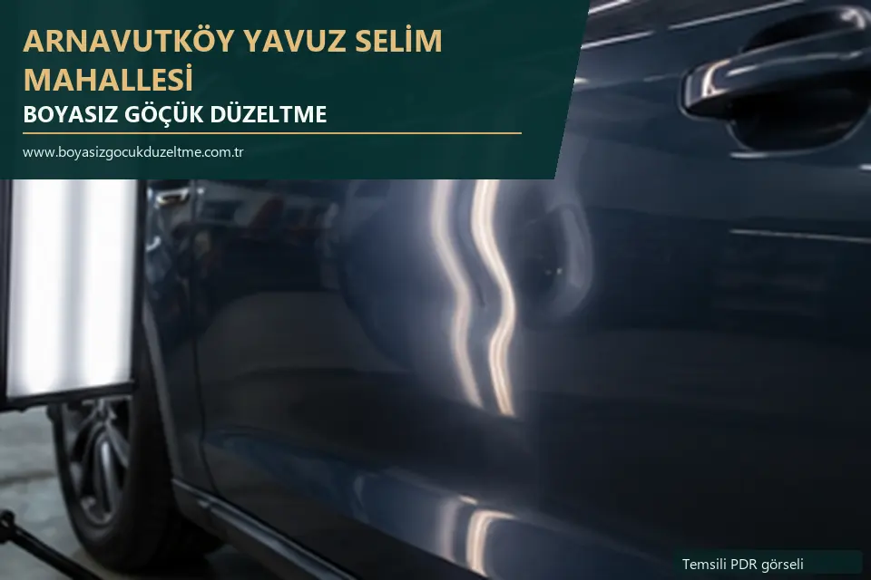 Arnavutköy Yavuz Selim Mahallesi sabit nokta ve mobil PDR randevusunu anlatan temsili otomobil hizmeti görseli