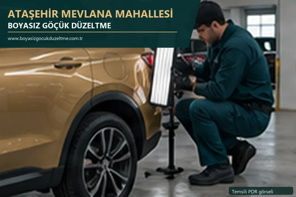 Ataşehir Mevlana Mahallesi sabit nokta ve mobil PDR randevusunu anlatan temsili otomobil hizmeti görseli