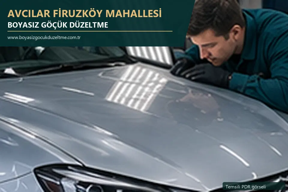 Avcılar Firuzköy Mahallesi sabit nokta ve mobil PDR randevusunu anlatan temsili otomobil hizmeti görseli