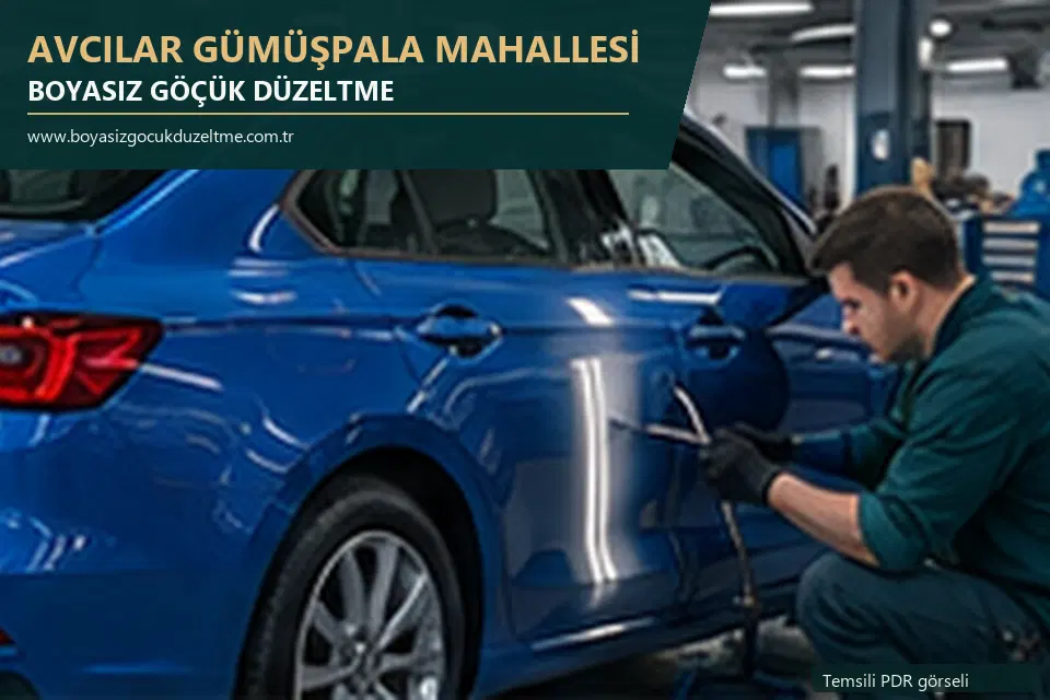 Avcılar Gümüşpala Mahallesi sabit nokta ve mobil PDR randevusunu anlatan temsili otomobil hizmeti görseli