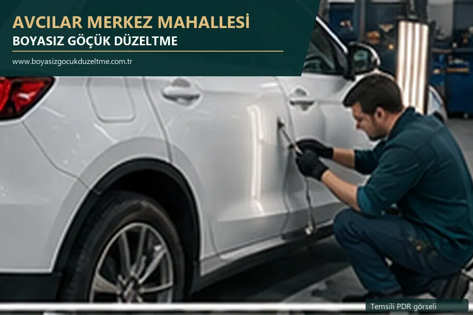 Avcılar Merkez Mahallesi sabit nokta ve mobil PDR randevusunu anlatan temsili otomobil hizmeti görseli