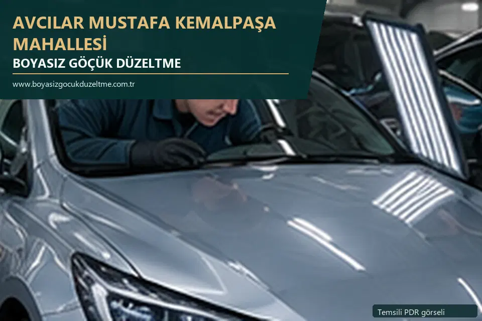 Avcılar Mustafa Kemalpaşa Mahallesi sabit nokta ve mobil PDR randevusunu anlatan temsili otomobil hizmeti görseli