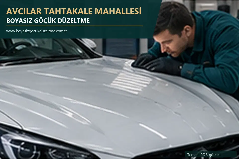 Avcılar Tahtakale Mahallesi sabit nokta ve mobil PDR randevusunu anlatan temsili otomobil hizmeti görseli