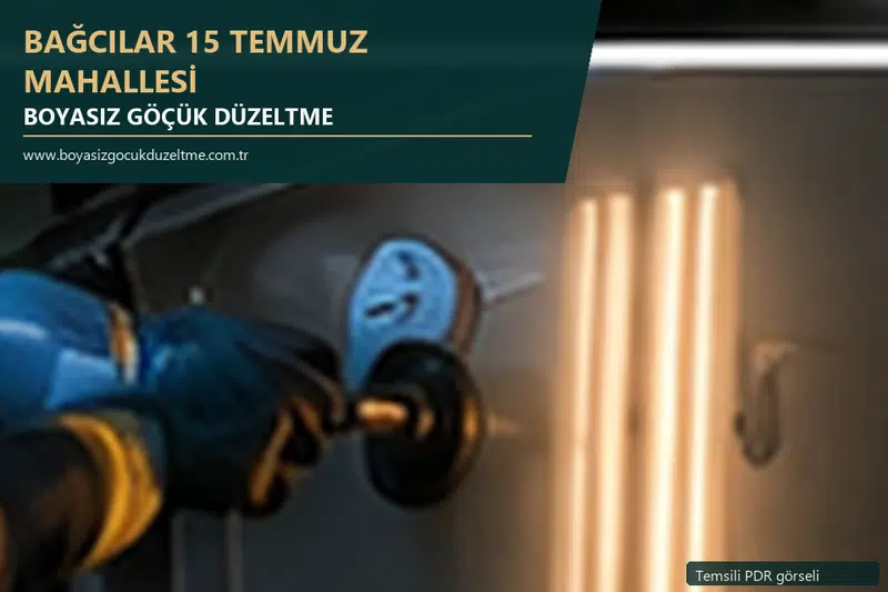 Bağcılar 15 Temmuz Mahallesi sabit nokta ve mobil PDR randevusunu anlatan temsili otomobil hizmeti görseli