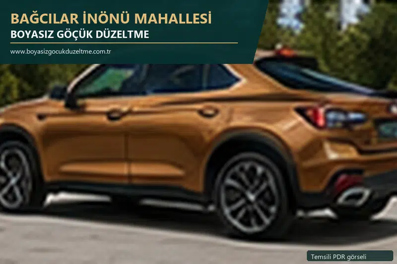 Bağcılar İnönü Mahallesi sabit nokta ve mobil PDR randevusunu anlatan temsili otomobil hizmeti görseli