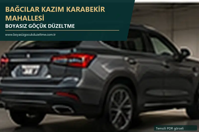 Bağcılar Kazım Karabekir Mahallesi sabit nokta ve mobil PDR randevusunu anlatan temsili otomobil hizmeti görseli