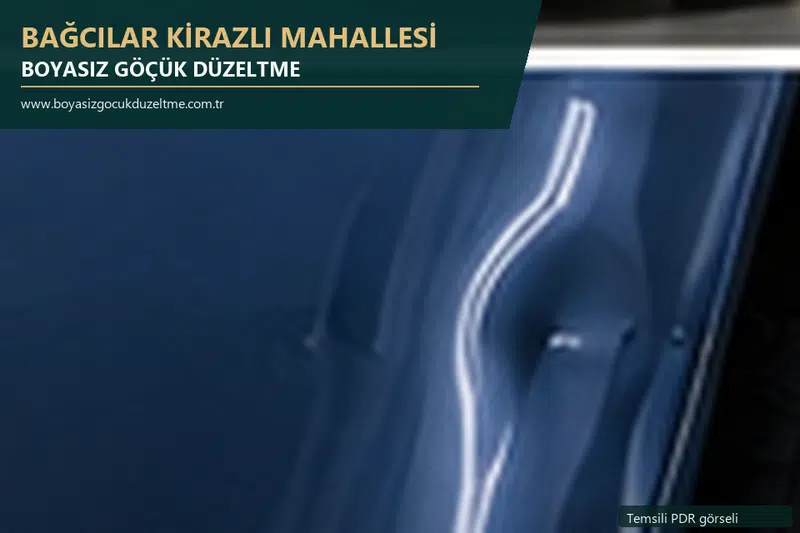 Bağcılar Kirazlı Mahallesi sabit nokta ve mobil PDR randevusunu anlatan temsili otomobil hizmeti görseli