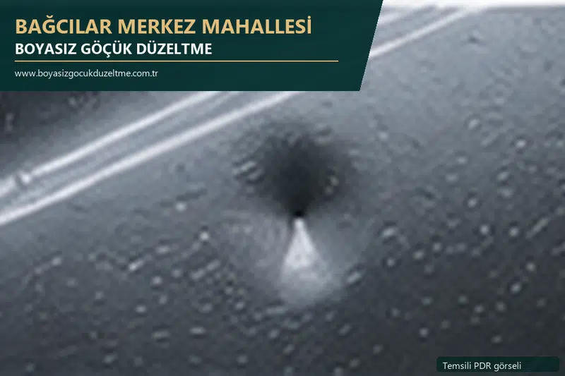 Bağcılar Merkez Mahallesi sabit nokta ve mobil PDR randevusunu anlatan temsili otomobil hizmeti görseli