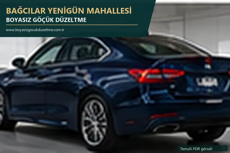 Bağcılar Yenigün Mahallesi sabit nokta ve mobil PDR randevusunu anlatan temsili otomobil hizmeti görseli