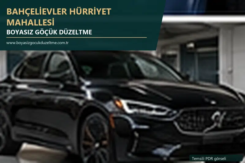 Bahçelievler Hürriyet Mahallesi sabit nokta ve mobil PDR randevusunu anlatan temsili otomobil hizmeti görseli
