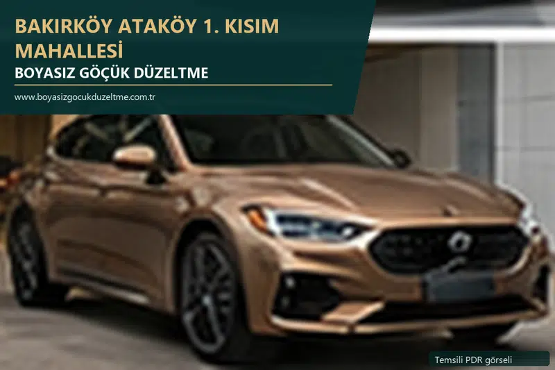Bakırköy Ataköy 1. Kısım Mahallesi sabit nokta ve mobil PDR randevusunu anlatan temsili otomobil hizmeti görseli