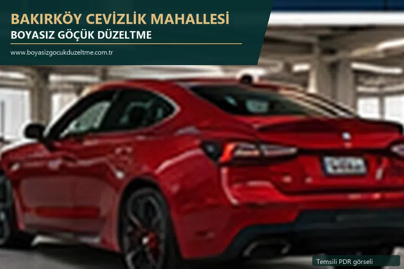 Bakırköy Cevizlik Mahallesi sabit nokta ve mobil PDR randevusunu anlatan temsili otomobil hizmeti görseli