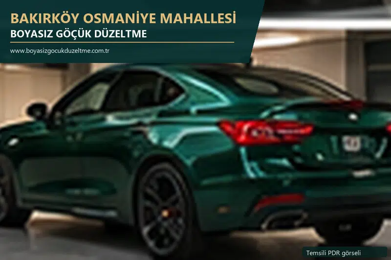 Bakırköy Osmaniye Mahallesi sabit nokta ve mobil PDR randevusunu anlatan temsili otomobil hizmeti görseli