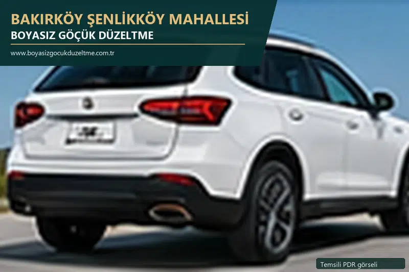 Bakırköy Şenlikköy Mahallesi sabit nokta ve mobil PDR randevusunu anlatan temsili otomobil hizmeti görseli