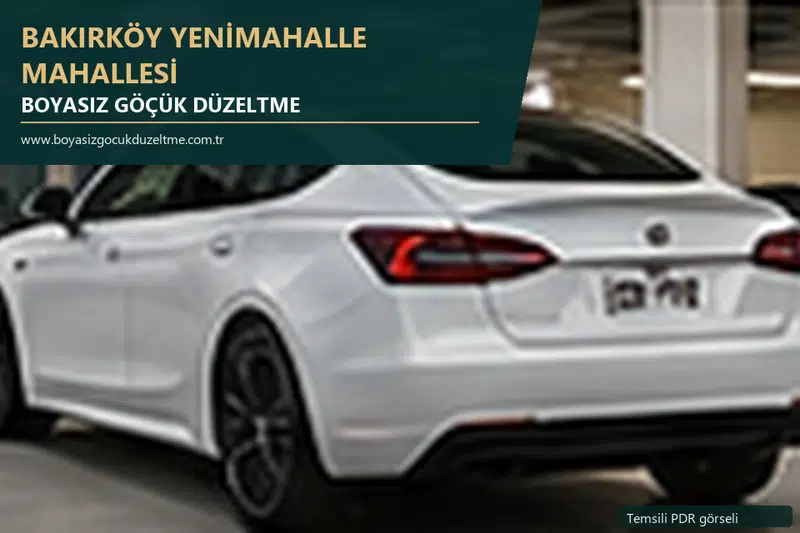 Bakırköy Yenimahalle Mahallesi sabit nokta ve mobil PDR randevusunu anlatan temsili otomobil hizmeti görseli