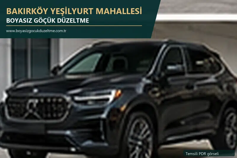 Bakırköy Yeşilyurt Mahallesi sabit nokta ve mobil PDR randevusunu anlatan temsili otomobil hizmeti görseli