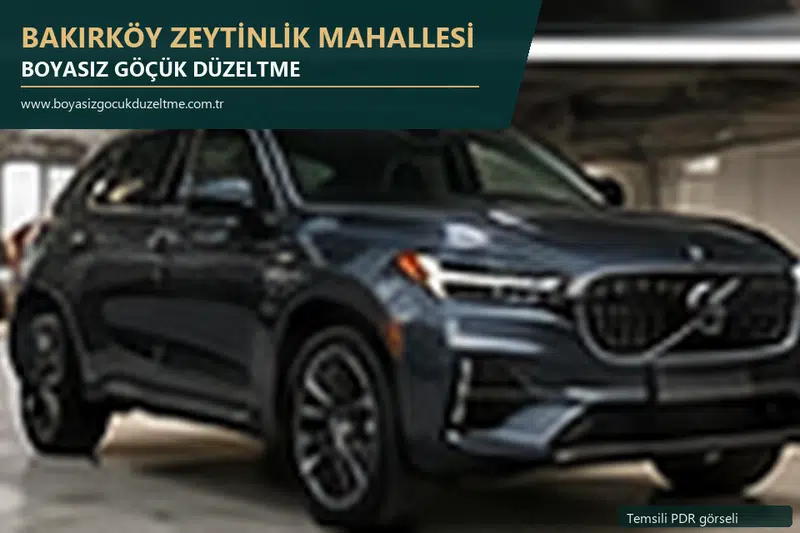 Bakırköy Zeytinlik Mahallesi sabit nokta ve mobil PDR randevusunu anlatan temsili otomobil hizmeti görseli