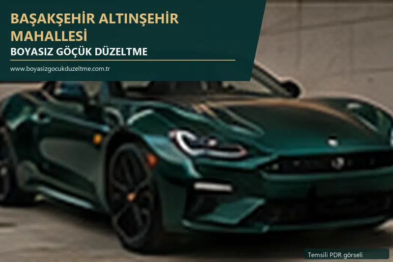 Başakşehir Altınşehir Mahallesi sabit nokta ve mobil PDR randevusunu anlatan temsili otomobil hizmeti görseli