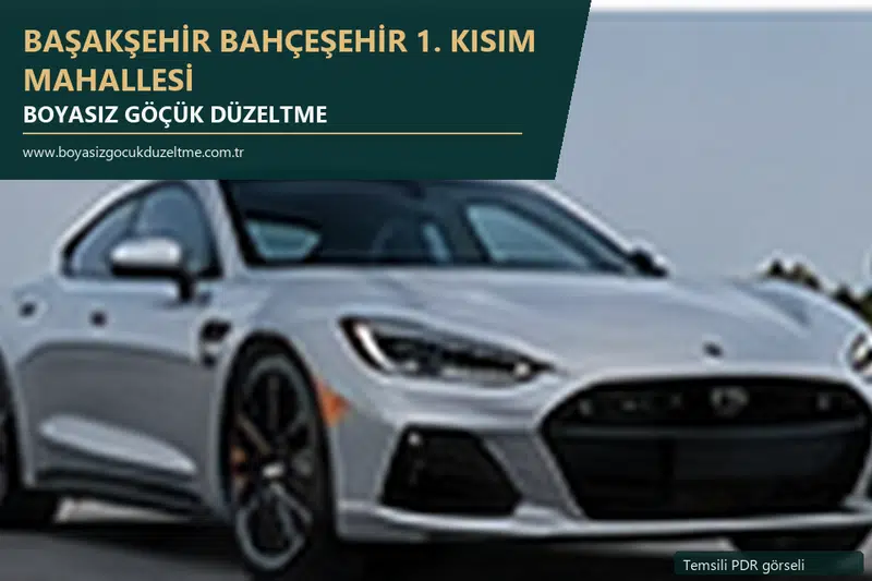 Başakşehir Bahçeşehir 1. Kısım Mahallesi sabit nokta ve mobil PDR randevusunu anlatan temsili otomobil hizmeti görseli
