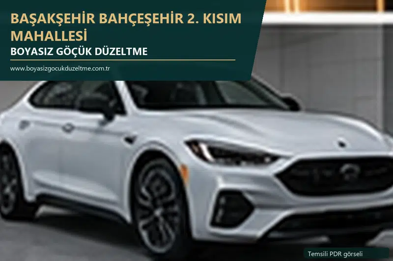 Başakşehir Bahçeşehir 2. Kısım Mahallesi sabit nokta ve mobil PDR randevusunu anlatan temsili otomobil hizmeti görseli