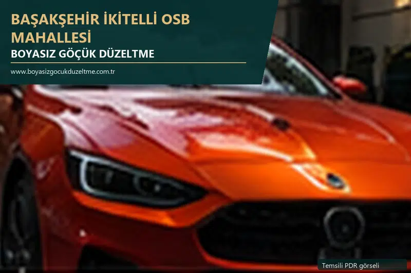 Başakşehir İkitelli Osb Mahallesi sabit nokta ve mobil PDR randevusunu anlatan temsili otomobil hizmeti görseli