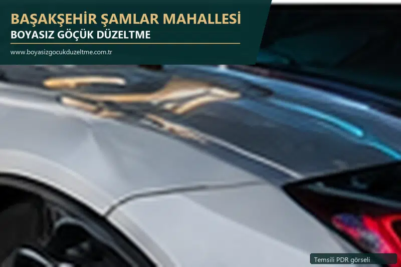 Başakşehir Şamlar Mahallesi sabit nokta ve mobil PDR randevusunu anlatan temsili otomobil hizmeti görseli