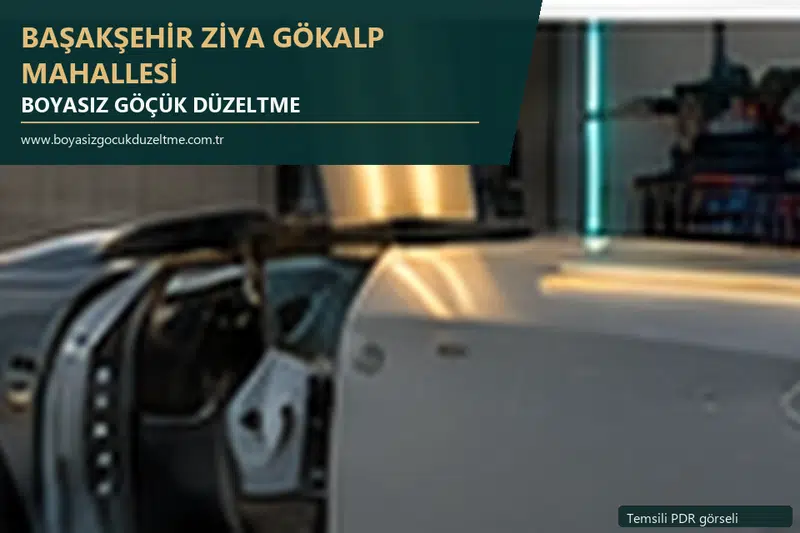 Başakşehir Ziya Gökalp Mahallesi sabit nokta ve mobil PDR randevusunu anlatan temsili otomobil hizmeti görseli