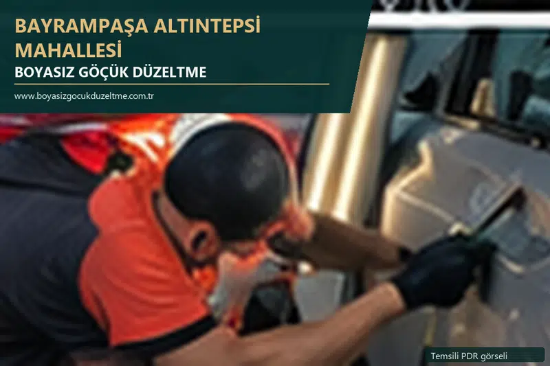 Bayrampaşa Altıntepsi Mahallesi sabit nokta ve mobil PDR randevusunu anlatan temsili otomobil hizmeti görseli