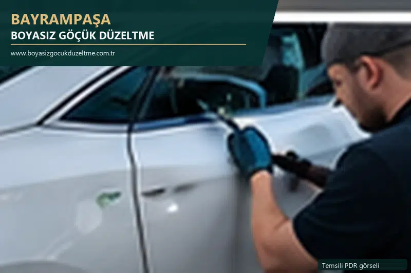 Bayrampaşa sabit nokta ve mobil PDR randevusunu anlatan temsili otomobil hizmeti görseli