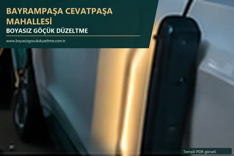 Bayrampaşa Cevatpaşa Mahallesi sabit nokta ve mobil PDR randevusunu anlatan temsili otomobil hizmeti görseli