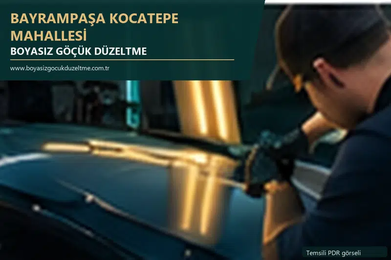 Bayrampaşa Kocatepe Mahallesi sabit nokta ve mobil PDR randevusunu anlatan temsili otomobil hizmeti görseli