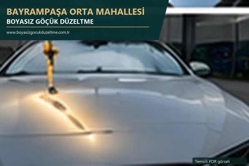 Bayrampaşa Orta Mahallesi sabit nokta ve mobil PDR randevusunu anlatan temsili otomobil hizmeti görseli