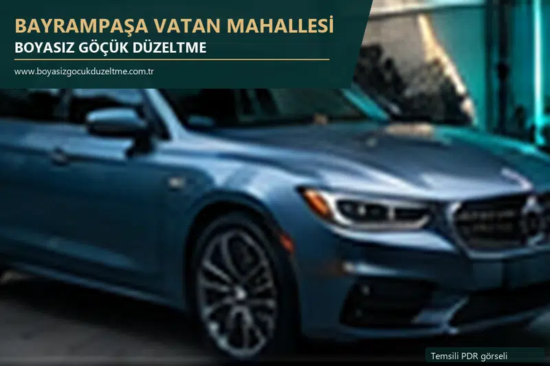 Bayrampaşa Vatan Mahallesi sabit nokta ve mobil PDR randevusunu anlatan temsili otomobil hizmeti görseli