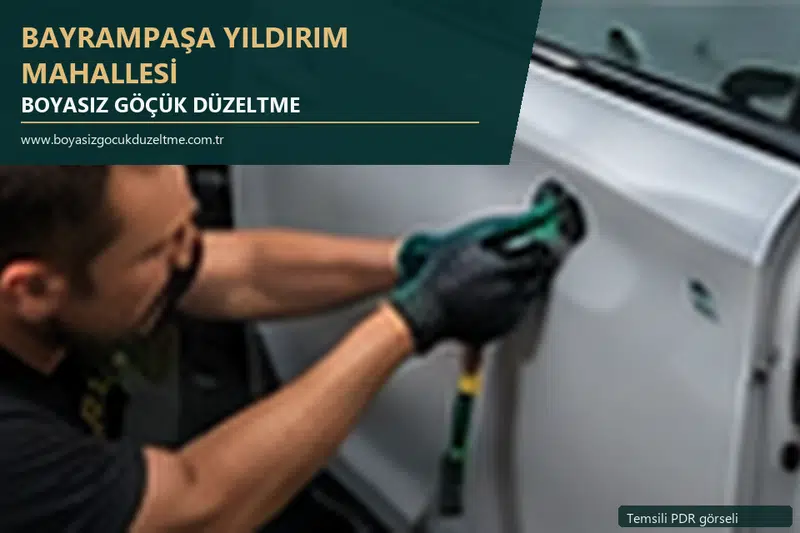 Bayrampaşa Yıldırım Mahallesi sabit nokta ve mobil PDR randevusunu anlatan temsili otomobil hizmeti görseli