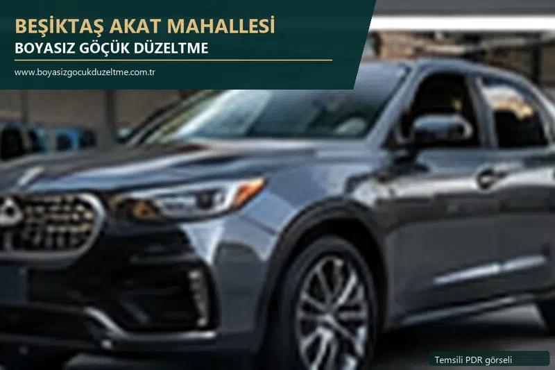 Beşiktaş Akat Mahallesi sabit nokta ve mobil PDR randevusunu anlatan temsili otomobil hizmeti görseli