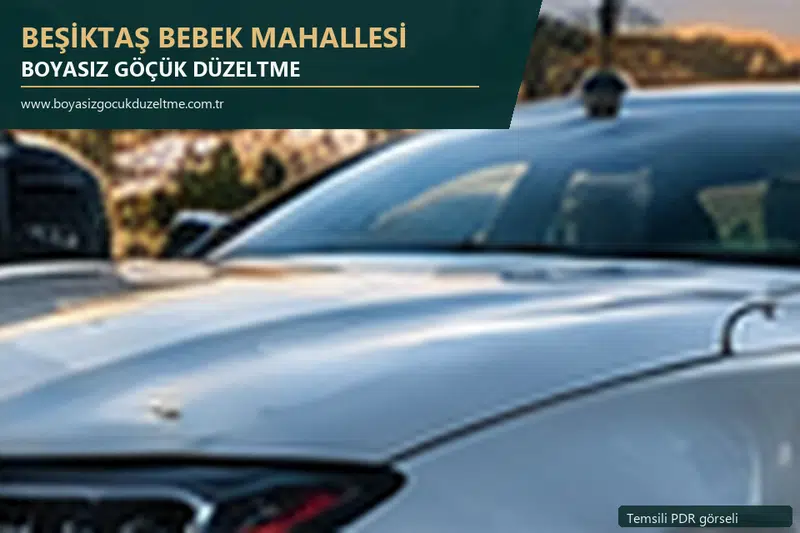 Beşiktaş Bebek Mahallesi sabit nokta ve mobil PDR randevusunu anlatan temsili otomobil hizmeti görseli