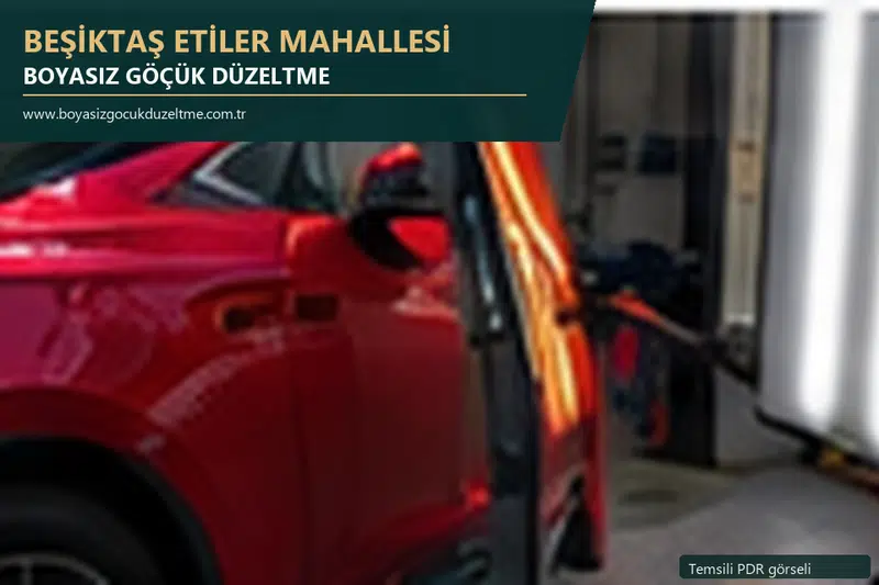 Beşiktaş Etiler Mahallesi sabit nokta ve mobil PDR randevusunu anlatan temsili otomobil hizmeti görseli