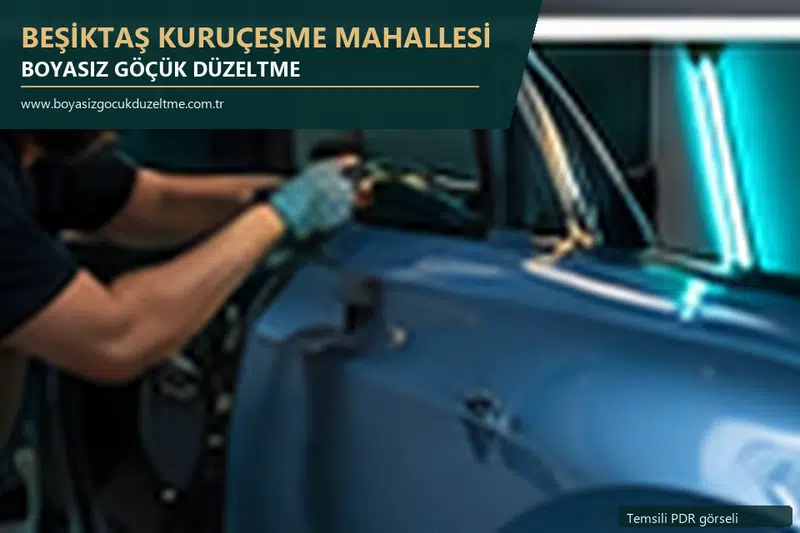 Beşiktaş Kuruçeşme Mahallesi sabit nokta ve mobil PDR randevusunu anlatan temsili otomobil hizmeti görseli