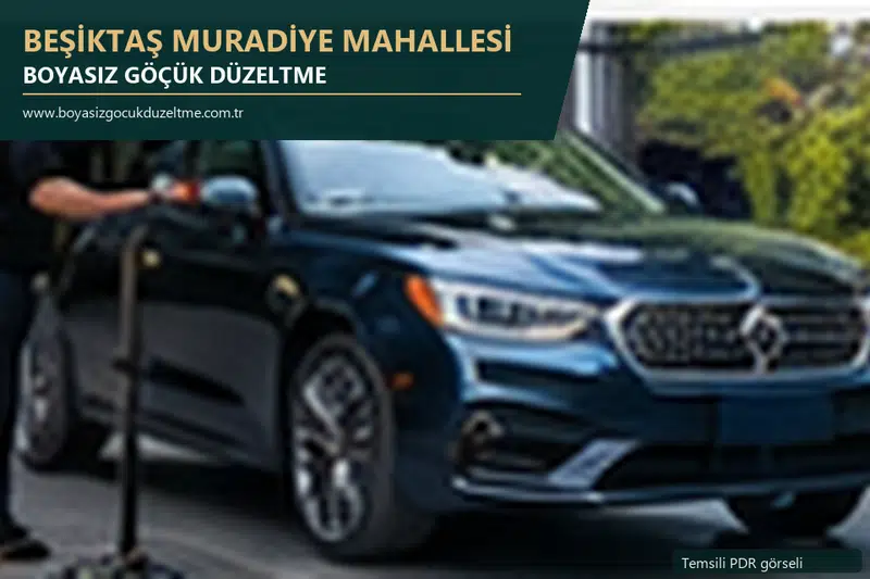 Beşiktaş Muradiye Mahallesi sabit nokta ve mobil PDR randevusunu anlatan temsili otomobil hizmeti görseli