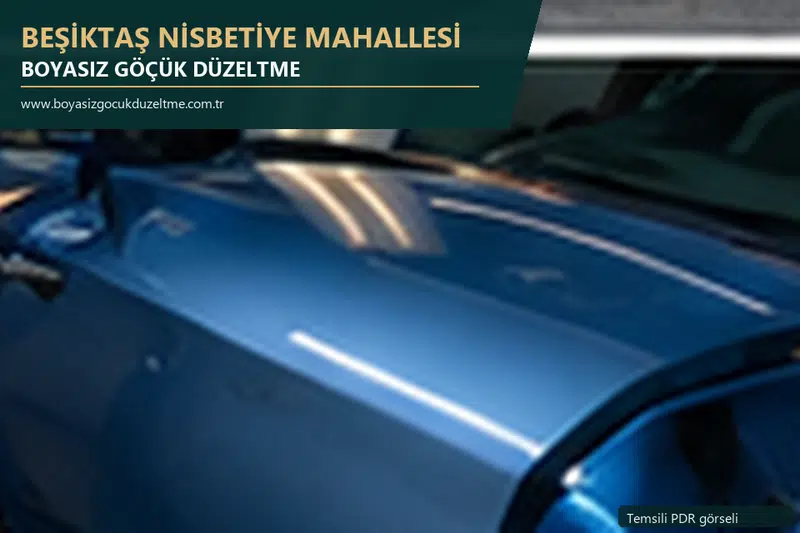 Beşiktaş Nisbetiye Mahallesi sabit nokta ve mobil PDR randevusunu anlatan temsili otomobil hizmeti görseli