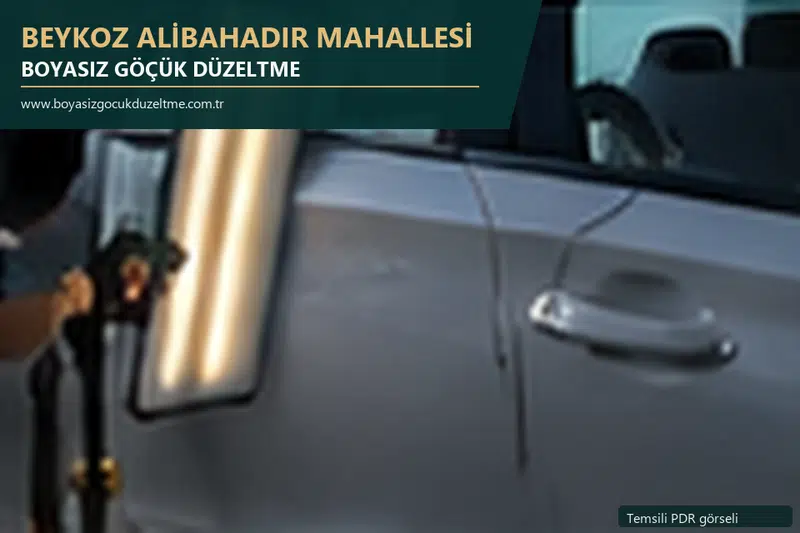Beykoz Alibahadır Mahallesi sabit nokta ve mobil PDR randevusunu anlatan temsili otomobil hizmeti görseli