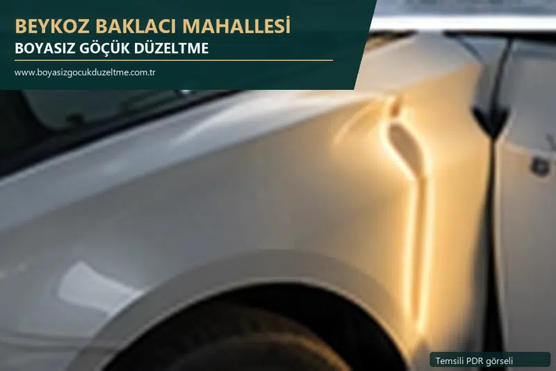 Beykoz Baklacı Mahallesi sabit nokta ve mobil PDR randevusunu anlatan temsili otomobil hizmeti görseli