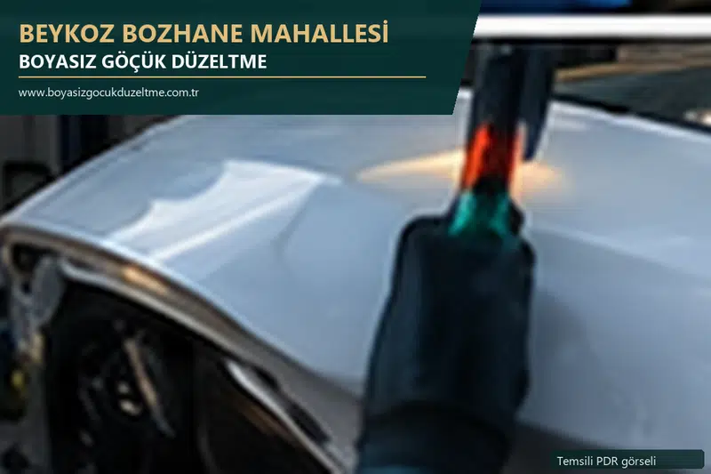 Beykoz Bozhane Mahallesi sabit nokta ve mobil PDR randevusunu anlatan temsili otomobil hizmeti görseli