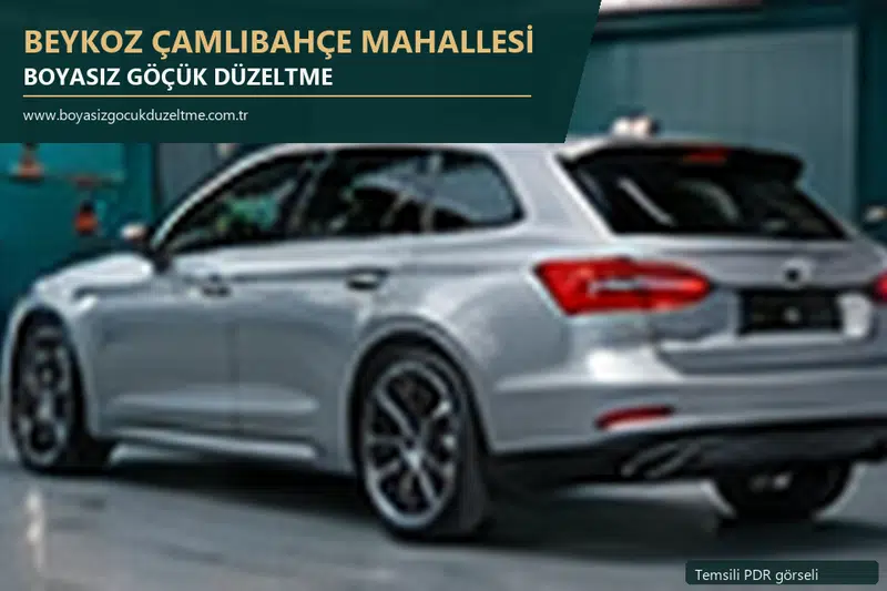 Beykoz Çamlıbahçe Mahallesi sabit nokta ve mobil PDR randevusunu anlatan temsili otomobil hizmeti görseli