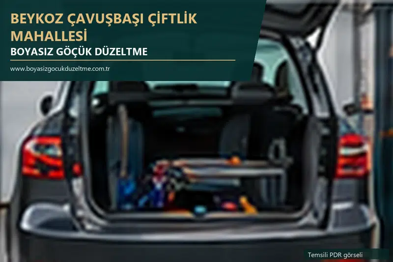 Beykoz Çavuşbaşı Çiftlik Mahallesi sabit nokta ve mobil PDR randevusunu anlatan temsili otomobil hizmeti görseli